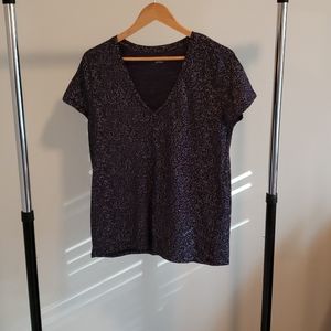 SILVER SPECKALED NAVY TEE